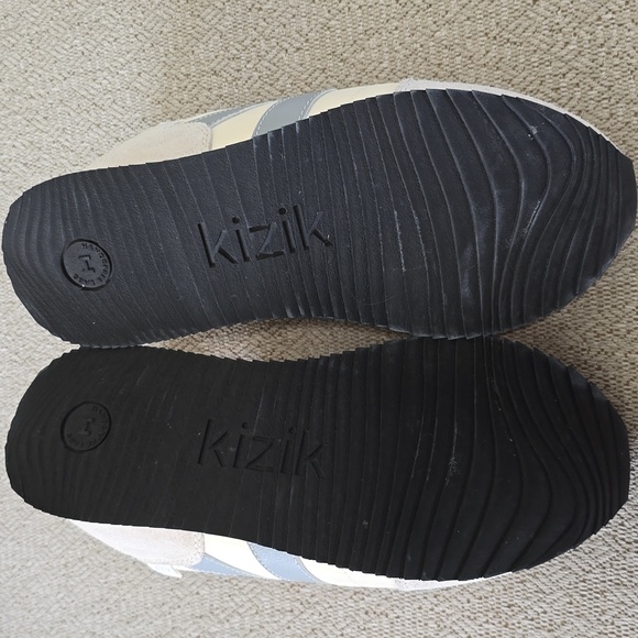 Kizik Milan Nylon And Suede Mist Gray and Cream Unisex Sneakers - Size 10.5 Mens - Picture 10 of 10